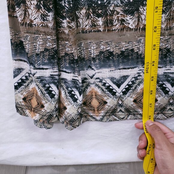 Mlle Gabrielle Multicolor Geometric Fun Stretchy Long Maxi Dress Size 2X - Picture 8 of 16